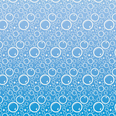 Soap bubbles seamless pattern. Vector background