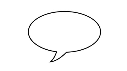 Black and white simple attractive speech chat bubbles for text and chatting. Chat Box pop-up animation, message box animated icon.Style of thinking symbol.