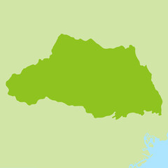 埼玉県の地図のイラスト