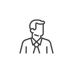 Businessman avatar line icon