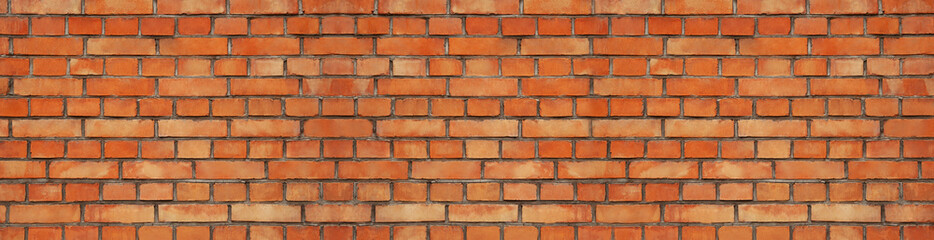 Texture of red brick wall as background. Banner design