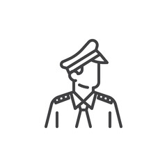 Pilot avatar line icon