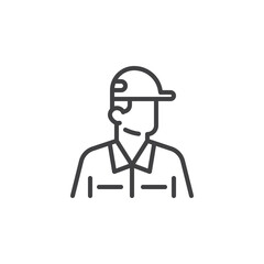 Mechanic avatar line icon