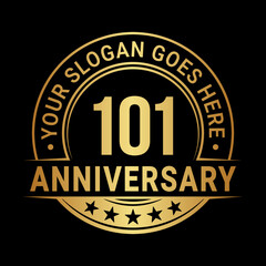 Fototapeta premium 101 years anniversary logo design template. Vector illustration 