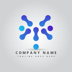 Y dots letter initial vector logo concept. Monogram logo for media or medical business