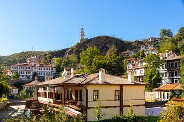 Fototapeta na wymiar Historical Göynük district with its traditional houses, Bolu, Turkey.