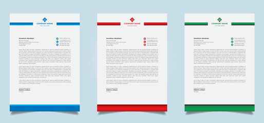 Abstract modern Letterhead Design company business letterhead template design layout
