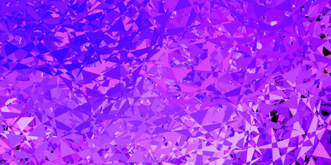 Light purple vector background with triangles.