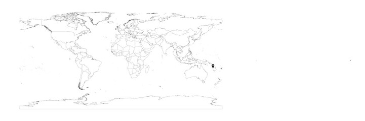 Vector Fiji map showing country location on world map and solid map for Fiji on white background. File is suitable for digital editing and prints of all sizes.