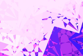 Fototapeta na wymiar Light Purple vector layout with triangle forms.