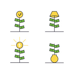 Naklejka premium Invest logo template design vector icon illustration