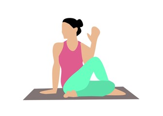 woman doing yoga