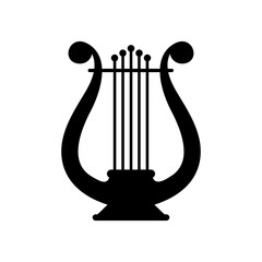 harp vector icon