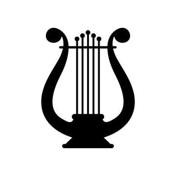 harp vector icon