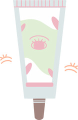 Soft Pastel Beauty Skincare Eye Cream Illustration 