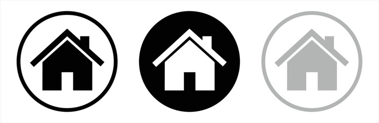 House icon. Detached house icon. web icon set. vector illustration