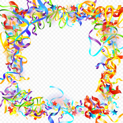 Fototapeta na wymiar ribbon spiral confetti carnival color shine gift
