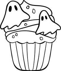 Candy and Drink Halloween illustration Hand drawn