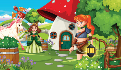 Princess at the fantasy house