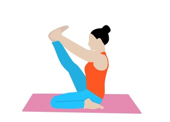 woman doing yoga exercise