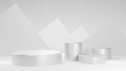 3d rendering. Podium minimal abstract scene geometric for cosmetic product presentation.