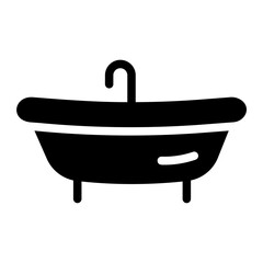 shower bath glyph icon