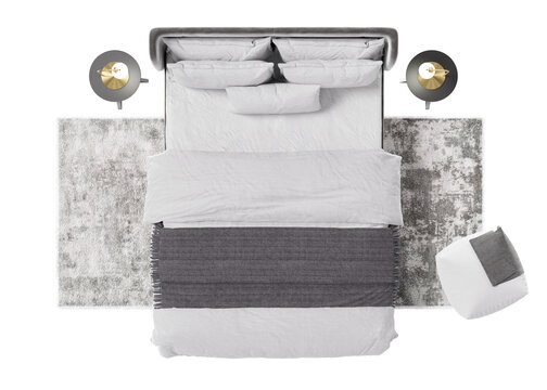 double bed top view png