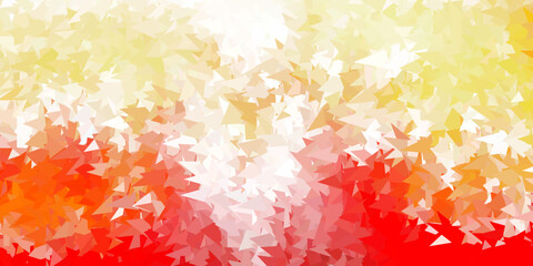Dark red vector abstract triangle backdrop.