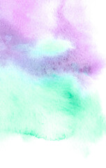 Fototapeta na wymiar abstract watercolor purpie green background 