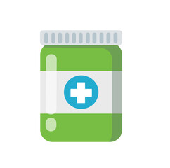 Obraz premium Medicine bottles pharmacy illustration 