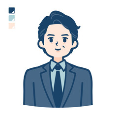 スーツのミドル男性のバストアップカット