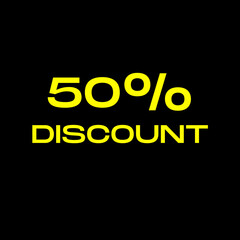 Fifty percent off price discount promotion for banner, backdrop, background, wallpaper