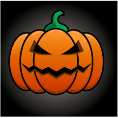 Helloween pumpkin on white background