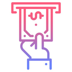 cash gradient icon
