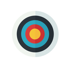 Archery target. Goal achieve concept