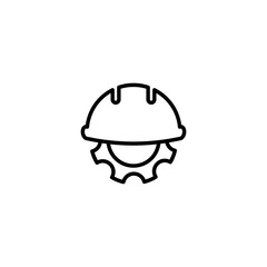 hard hat icon. working helmet icon with repair vector