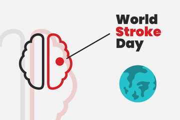 Illustration vector graphic of world stroke day. Good for poster or banner