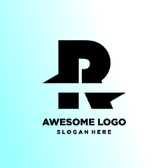 Letter logo minimalist luxury design gradient style