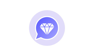 Diamond icon value. Symbol, logo illustration. vector graphics