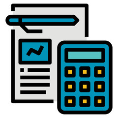 Accountant Filled Outline icon