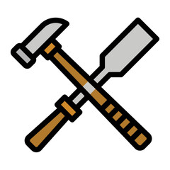 Carpenter Filled Outline icon