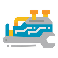 Engine flat icon