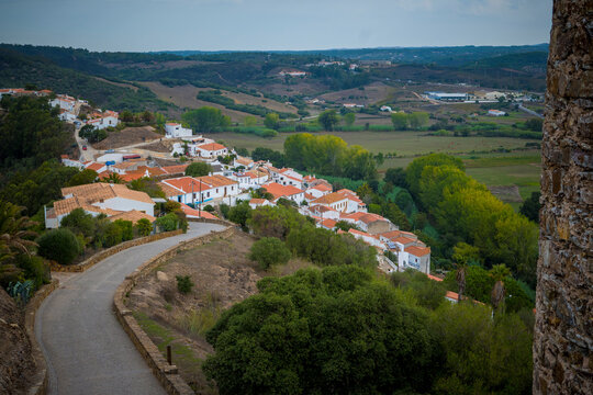 View on the old town of Aljezur in Algarve, Portugal
