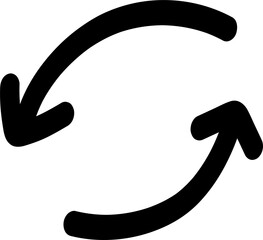 Black hand drawn arrow mark. Doodle design illustration.	