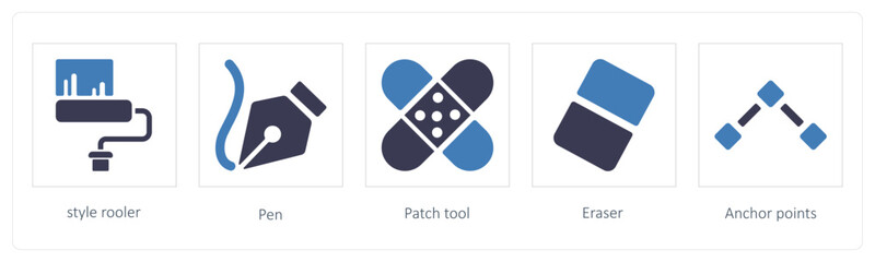 style roller, Pen, Patch tool