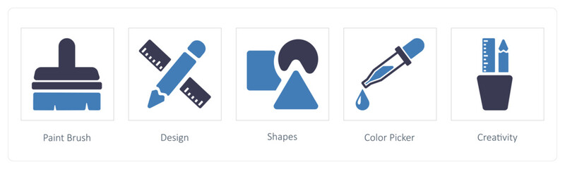Paint Brush, Shapes, Color Picker