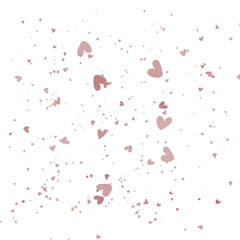 Love shape splatter illustration, heart shape splatter in various angle, size, and color. Can be used for element, design element, design asset, romantic design asset, custom brush, grunge brush.