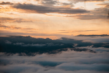 sunrise over the mountains