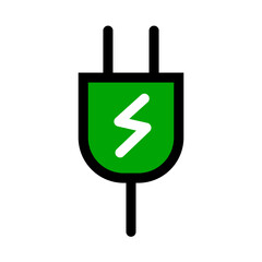 Outlet icon during charging. Plug icon during charging. Vector.