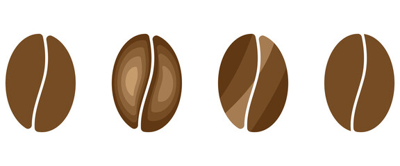 A set of icons of coffee beans. Good for any project.